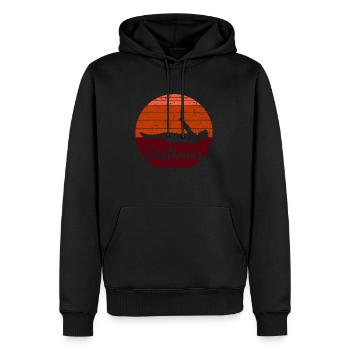 frontlever, calisthenics, street workout - Männer Premium Bio Hoodie - Schwarz - Vorne - Nico (187cm)