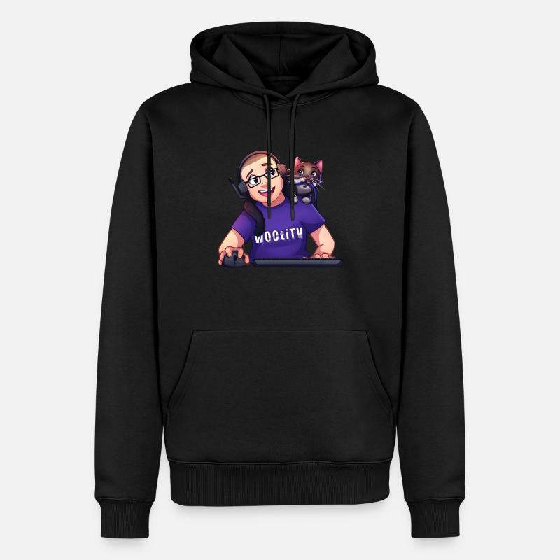 wOOtiTv - Männer Premium Bio Hoodie - Schwarz