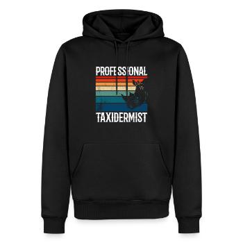 Professional Taxidermist - Men’s Premium Organic Hoodie - black - Front - Nico (187cm)