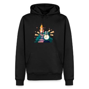 Last day of school: The clock is ticking for the end of school - Men’s Premium Organic Hoodie - black - Front - Nico (187cm)