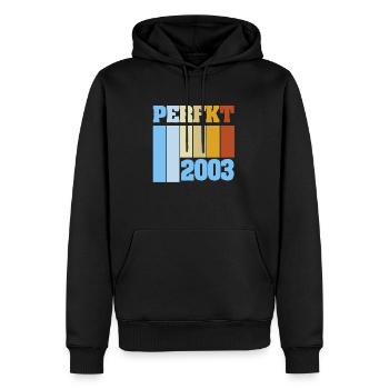 2003 - Männer Premium Bio Hoodie - Schwarz - Vorne - Nico (187cm)