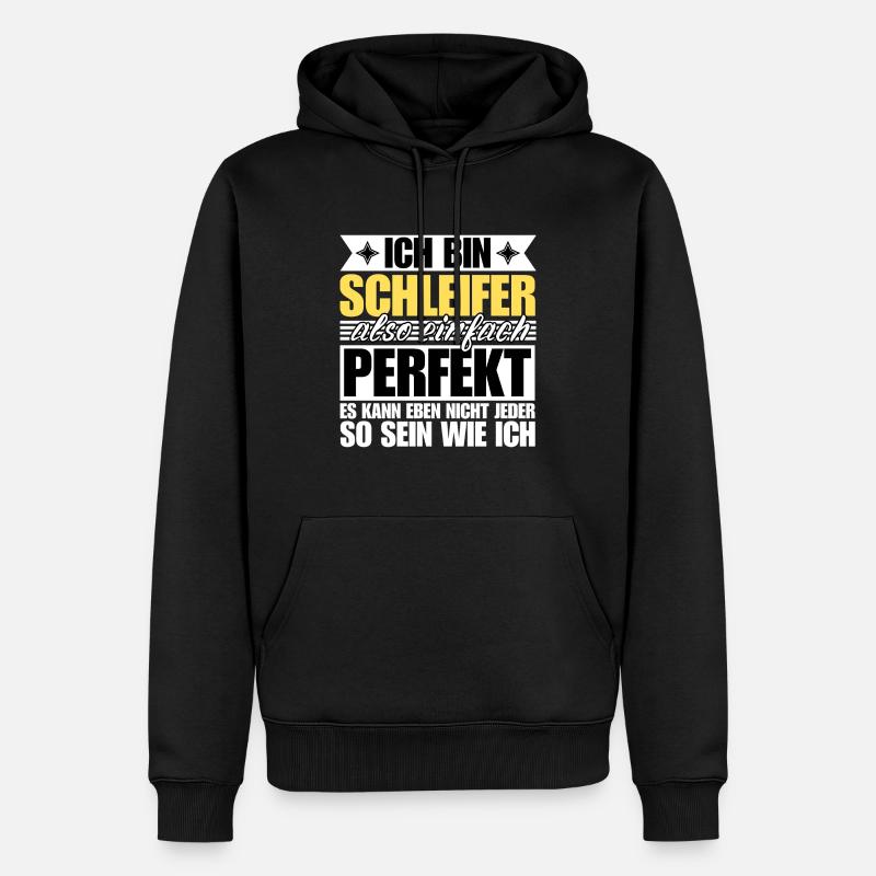 Perfekter Schleifer - Männer Premium Bio Hoodie - Schwarz