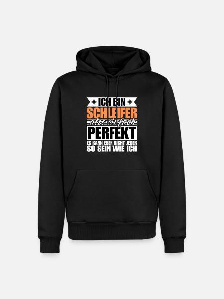 Perfekter Schleifer - Männer Premium Bio Hoodie - Schwarz