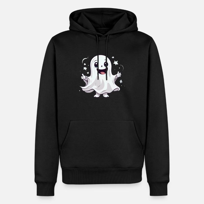 Friendly Ghost Celebration T-Shirt - Männer Premium Bio Hoodie - Schwarz