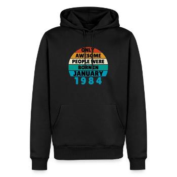 Only Awesome People Were Born In January 1984 - Men’s Premium Organic Hoodie - black - Front - Nico (187cm)