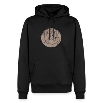 BERNER SENNENHUND - Männer Premium Bio Hoodie - Schwarz - Vorne - Nico (187cm)