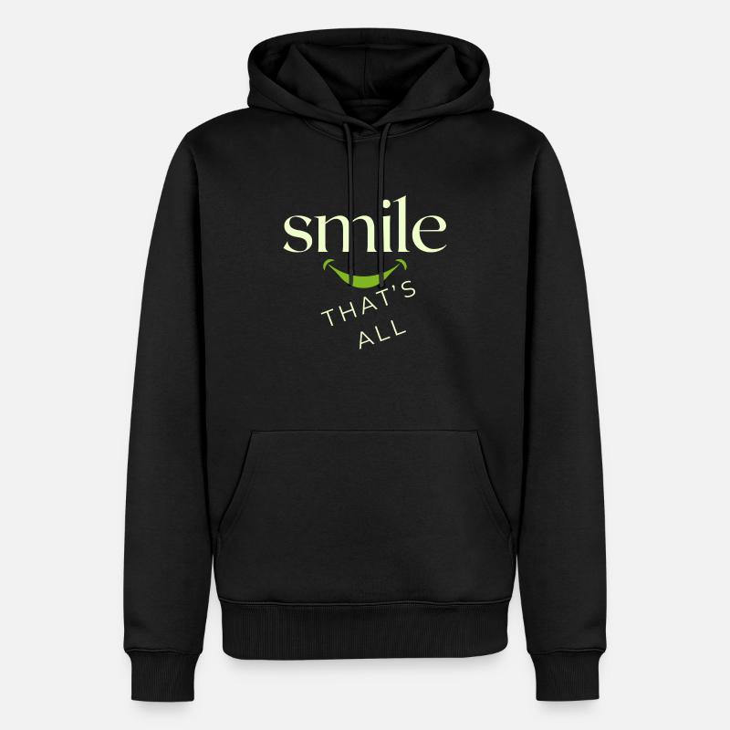 Souriez, c'est tout ! - Sweat à capuche Premium bio Homme - noir