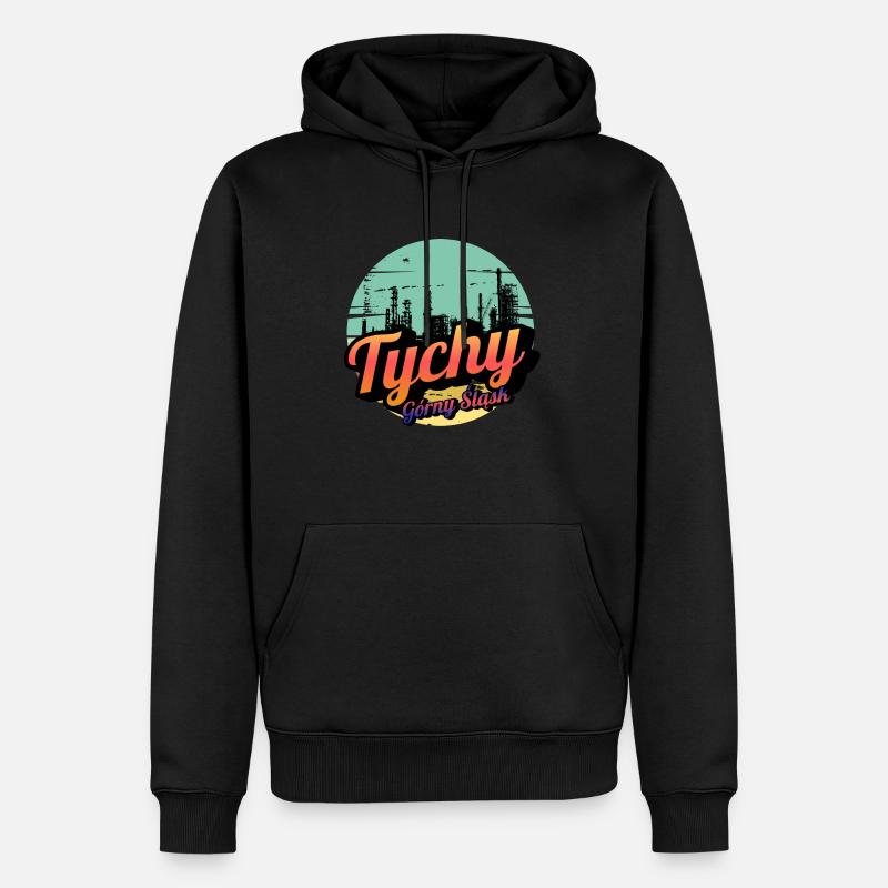 Tychy Oberschlesien - Männer Premium Bio Hoodie - Schwarz