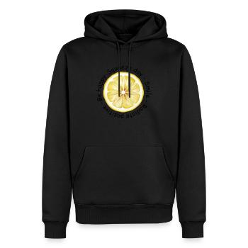 Citron - Sweat à capuche Premium bio Homme - noir - Devant - Nico (187cm)