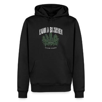 Cann a bisschen verwirren - Männer Premium Bio Hoodie - Schwarz - Vorne - Nico (187cm)