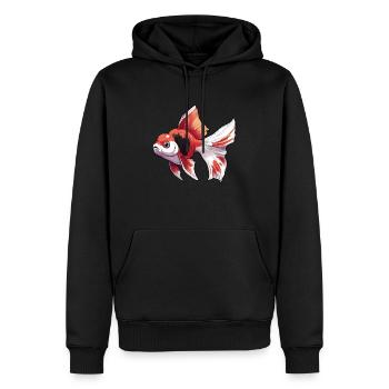 Schleierschwanz Oranda Goldfisch - Männer Premium Bio Hoodie - Schwarz - Vorne - Nico (187cm)