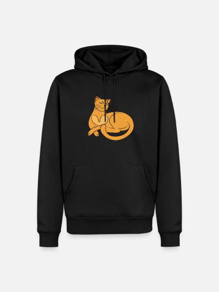 The Yellow Cat - Men’s Premium Organic Hoodie - black