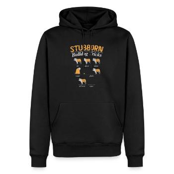 Nederlands Bulldog Têtu - Sweat à capuche Premium bio Homme - noir - Devant - Nico (187cm)