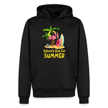 Les écoles sortent pour le dernier jour d’école de Flamingo d’été - Sweat à capuche Premium bio Homme - noir - Devant - Nico (187cm)
