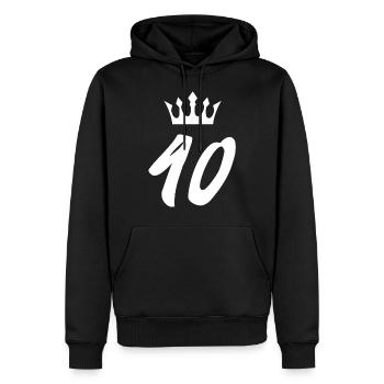 40 Zahl Krone - Männer Premium Bio Hoodie - Schwarz - Vorne - Nico (187cm)