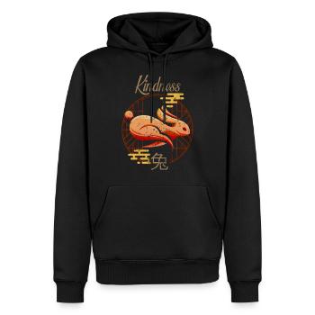 Chinesische Tierkreistiere Astrologie Geometrisches Kaninchen - Männer Premium Bio Hoodie - Schwarz - Vorne - Nico (187cm)