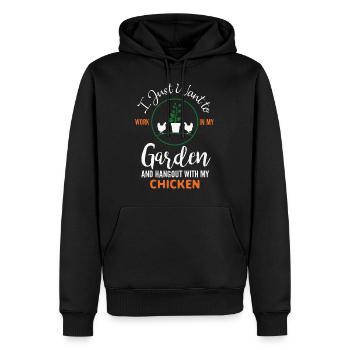Jardiniers amateurs, jardiniers de fruits et légumes - Sweat à capuche Premium bio Homme - noir - Devant - Nico (187cm)
