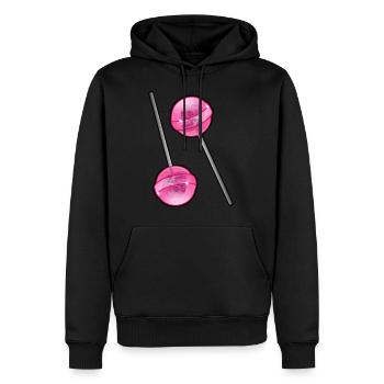 Sucette Crâne - Sweat à capuche Premium bio Homme - noir - Devant - Nico (187cm)