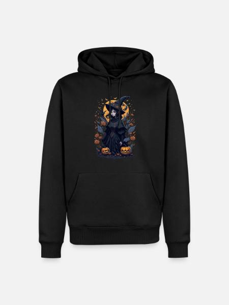 Bewitching Night: Halloween Black Witch - Men’s Premium Organic Hoodie - black