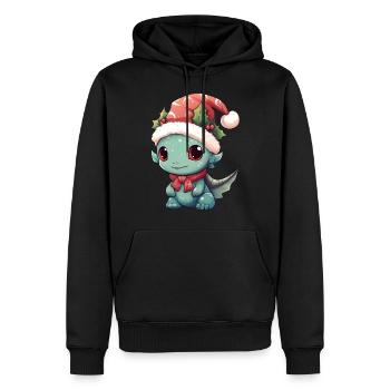 Rire de Noël : Happy Dragon avec - Sweat à capuche Premium bio Homme - noir - Devant - Nico (187cm)