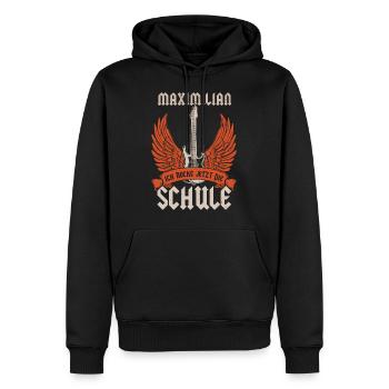 Maximilian Ich Rocke Jetzt Die Einschulung - Männer Premium Bio Hoodie - Schwarz - Vorne - Nico (187cm)