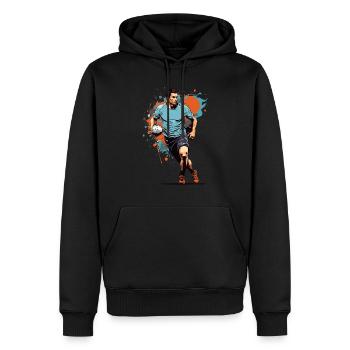 Handball Player Streetwear Iconic Style - Men’s Premium Organic Hoodie - black - Front - Nico (187cm)