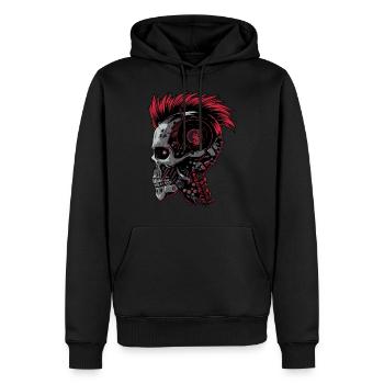 Horror Punk Zombie cyborg - Männer Premium Bio Hoodie - Schwarz - Vorne - Nico (187cm)