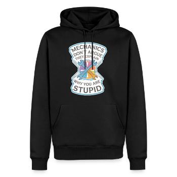 Mechanics Explain Why You Are Stupid 8 - Männer Premium Bio Hoodie - Schwarz - Vorne - Nico (187cm)