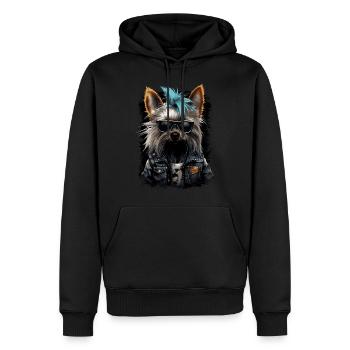 Punk Yorkshire Terrier - Männer Premium Bio Hoodie - Schwarz - Vorne - Nico (187cm)