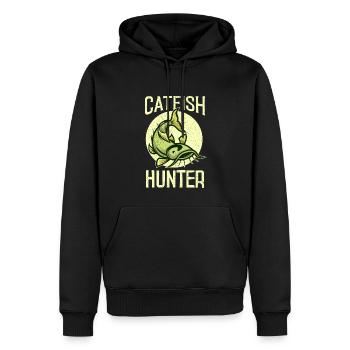 Welsjäger Fischen Wels Angler Angeln - Männer Premium Bio Hoodie - Schwarz - Vorne - Nico (187cm)