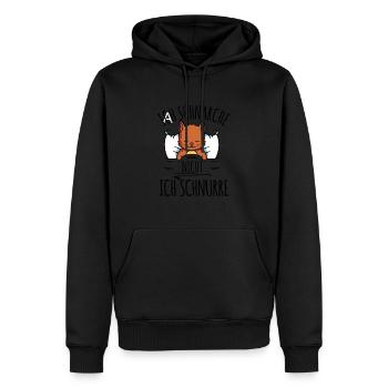 Ich Schnarche Nicht Ich Schnurre - Männer Premium Bio Hoodie - Schwarz - Vorne - Nico (187cm)
