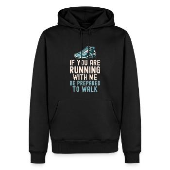 Langsam Laufen Joggen - Slow Runner - Männer Premium Bio Hoodie - Schwarz - Vorne - Nico (187cm)