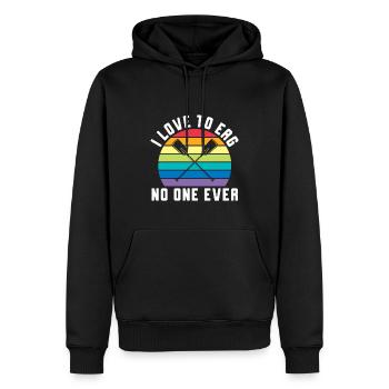 Rudern Ergometer Ruderer - Männer Premium Bio Hoodie - Schwarz - Vorne - Nico (187cm)