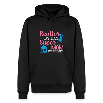 Immobilienmaklerin Mama Mutter Immobilienbüro - Männer Premium Bio Hoodie - Schwarz - Vorne - Nico (187cm)