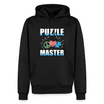 Puzzle-Meister Puzzle-Stücke Liebhaber - Männer Premium Bio Hoodie - Schwarz - Vorne - Nico (187cm)