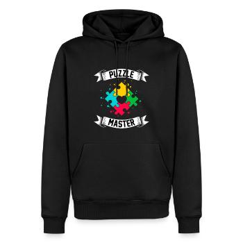Puzzle-Meister - Männer Premium Bio Hoodie - Schwarz - Vorne - Nico (187cm)