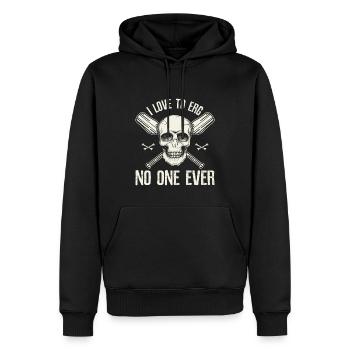 Ich liebe Erg Niemand jemals Ruderer Ruderer - Männer Premium Bio Hoodie - Schwarz - Vorne - Nico (187cm)