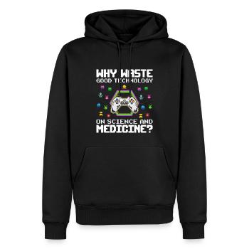 Lustig Videospiele Spruch Gaming Zocken - Männer Premium Bio Hoodie - Schwarz - Vorne - Nico (187cm)