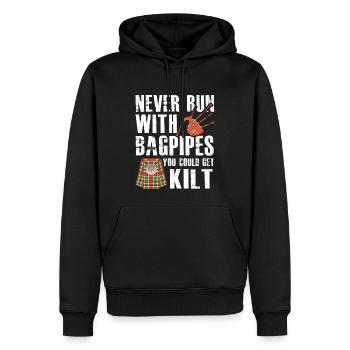 Kilt Schottland - Männer Premium Bio Hoodie - Schwarz - Vorne - Nico (187cm)