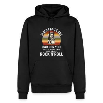 Videospiele sind schlecht für dich - Videospiel - Männer Premium Bio Hoodie - Schwarz - Vorne - Nico (187cm)