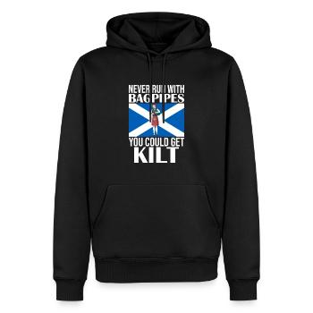 Schottland Fans Tradition Kilt Schottenrock - Männer Premium Bio Hoodie - Schwarz - Vorne - Nico (187cm)