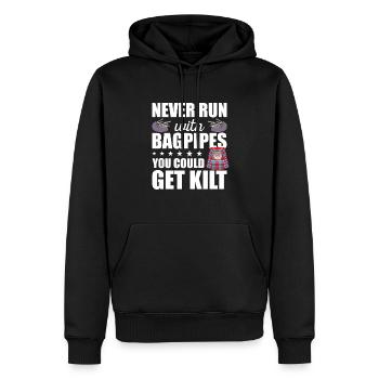 Schottland Fans Tradition Kilt Schottenrock - Männer Premium Bio Hoodie - Schwarz - Vorne - Nico (187cm)