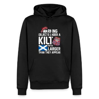 Drôle de jupe écossaise Kilt disant pour les hommes Kilt - Sweat à capuche Premium bio Homme - noir - Devant - Nico (187cm)