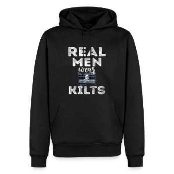 Kilt Männer Spruch Schottenrock - Männer Premium Bio Hoodie - Schwarz - Vorne - Nico (187cm)