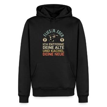 Fliesenleger Fliesen Handwerker - Männer Premium Bio Hoodie - Schwarz - Vorne - Nico (187cm)