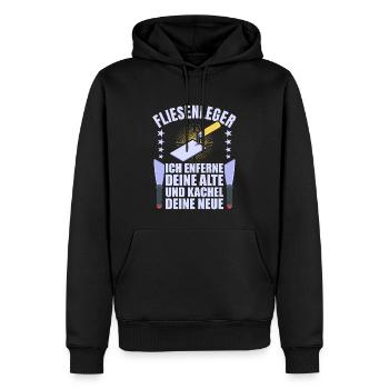 Fliesenleger Fliesen Handwerker - Männer Premium Bio Hoodie - Schwarz - Vorne - Nico (187cm)