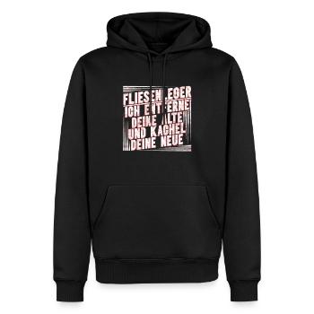 Fliesenleger Fliesen Handwerker - Männer Premium Bio Hoodie - Schwarz - Vorne - Nico (187cm)