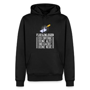 Fliesenleger Fliesen Handwerker - Männer Premium Bio Hoodie - Schwarz - Vorne - Nico (187cm)