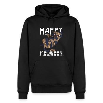 Joyeux Meoween - Sweat à capuche Premium bio Homme - noir - Devant - Nico (187cm)