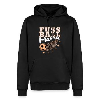 fußball mama mutter spruch geschenk - Männer Premium Bio Hoodie - Schwarz - Vorne - Nico (187cm)